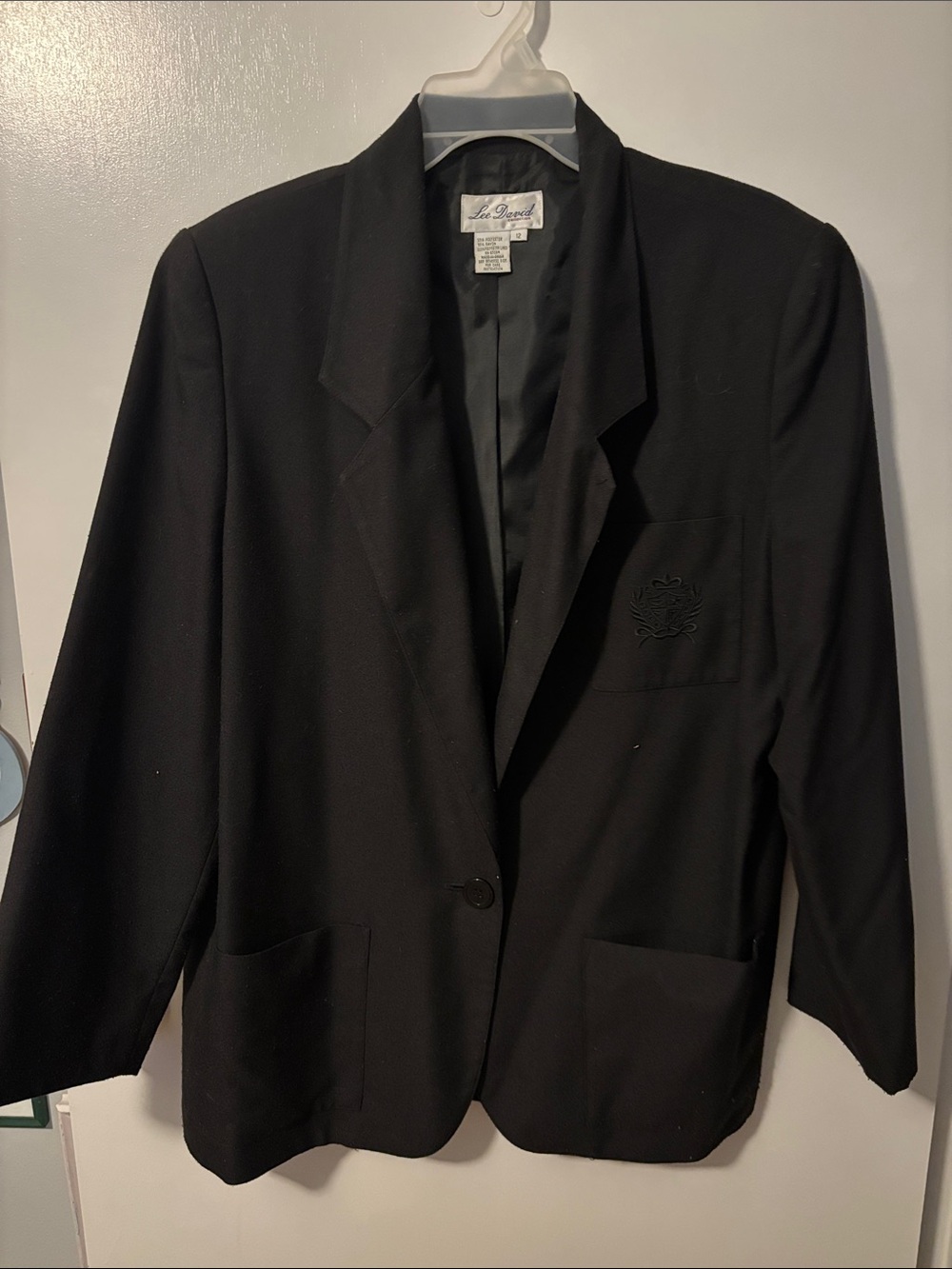 Vintage Quiet Luxury Old Money Black Women's Single-Button Notch Lapel Blazer